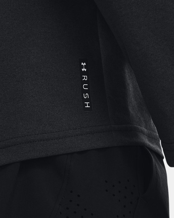 Men's UA RUSH™ HeatGear® Full-Zip Hoodie in Black image number 4